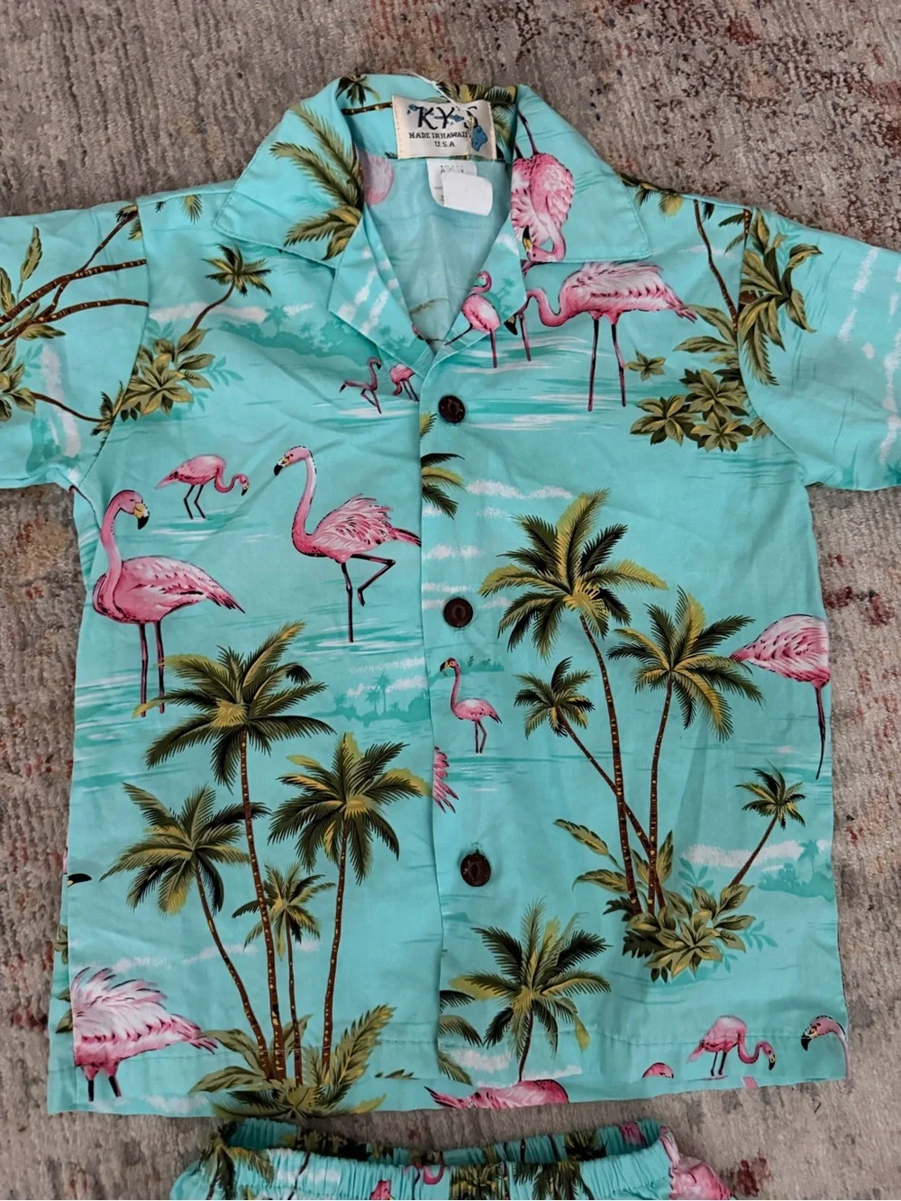 KY'S Hawaiian Shirt and Shorts Set, size 4
